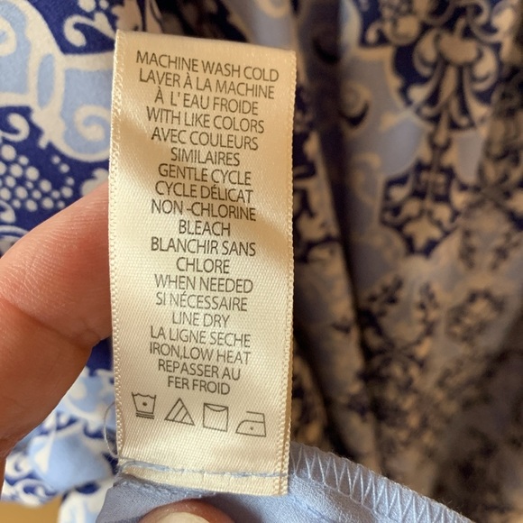 Max Studio Blue White Floral Print Dress Size S NWT - Picture 5 of 14